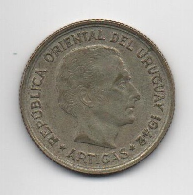URUGUAY DEL AÑO 1942 DE 1 PESO